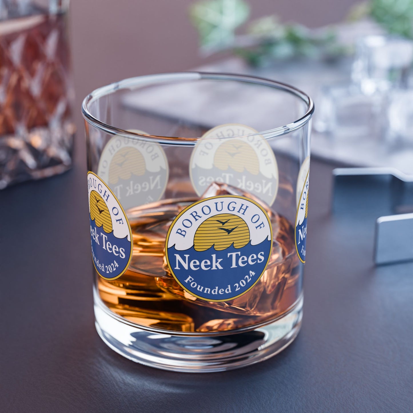 Neek Tees Rocks Glass
