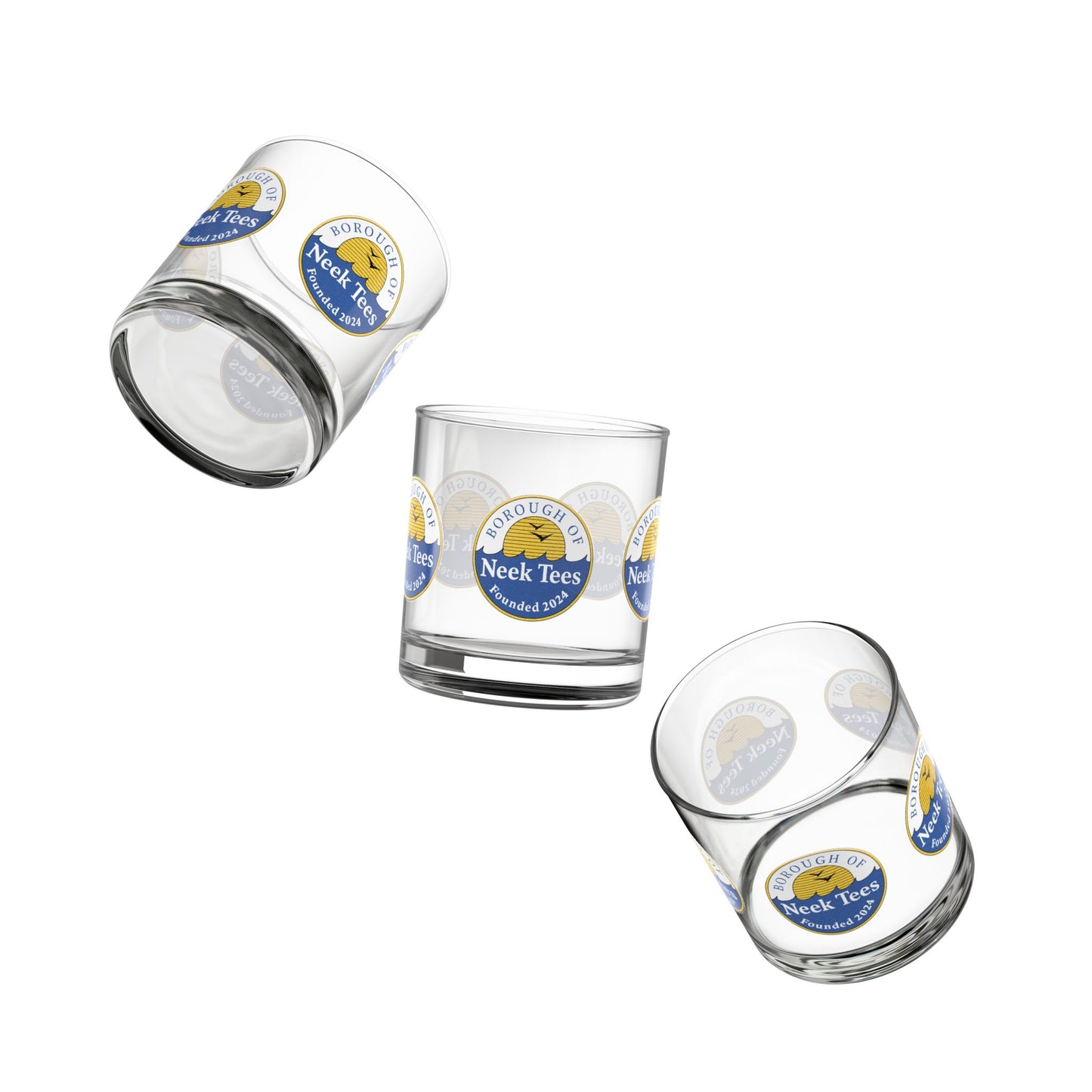Neek Tees Rocks Glass
