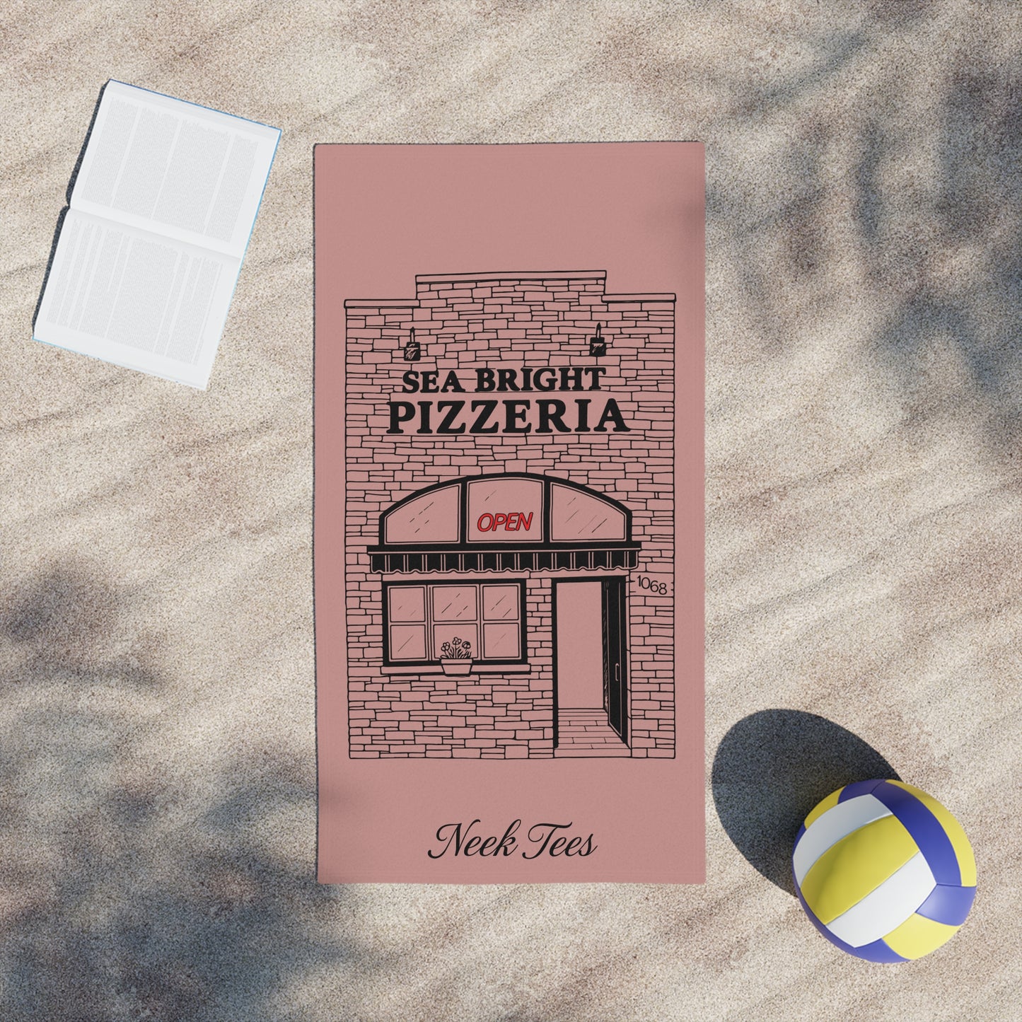 Cozy Pizzeria Beach Towel